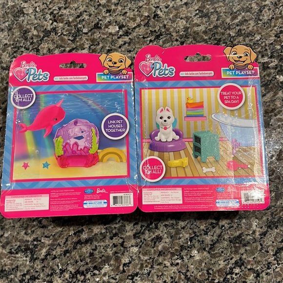 New set of 2 Barbie Pets pet playsets - Picture 2 of 2